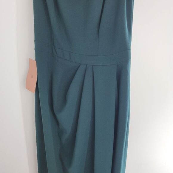 Bhldn crepe green Thompson dress - Picture 6 of 9